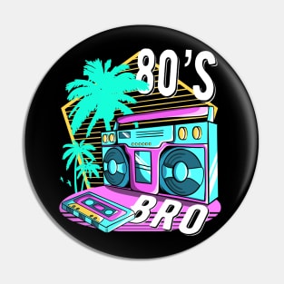 80s Bro Retro Vintage I Love 80s Disco 1980s Costume Party Pin