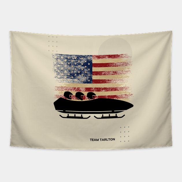 Bobsled USA Flag Tapestry by Macys Bobsled Fundraiser 