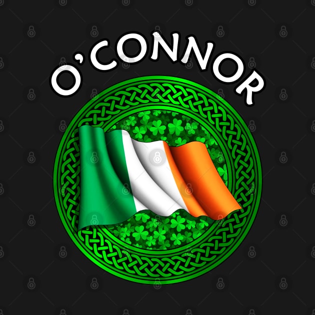 Irish Flag Shamrock Celtic Knot - O'Connor by Taylor'd Designs