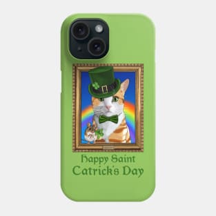 Happy St Patrick's Day Leprechaun Cat and Mouse Phone Case