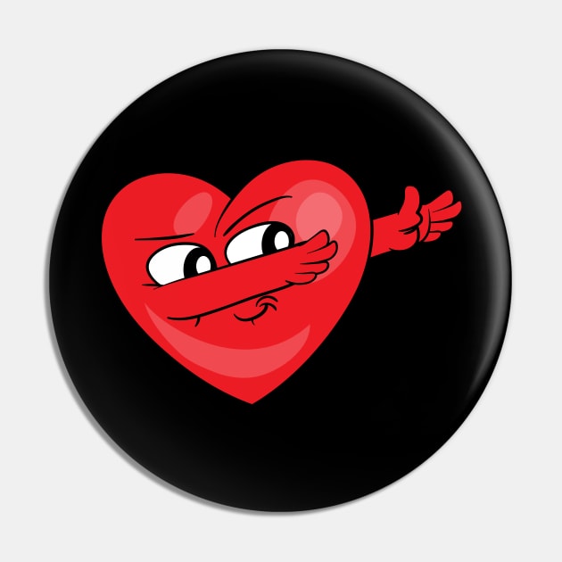 Valentine's Day Dabbing Dab Heart Pin by valentinesday