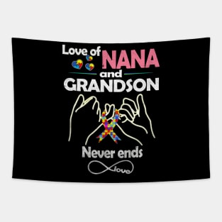 Autism Love Of Nana And Grandson Never Ends Love Autism Awareness Tapestry