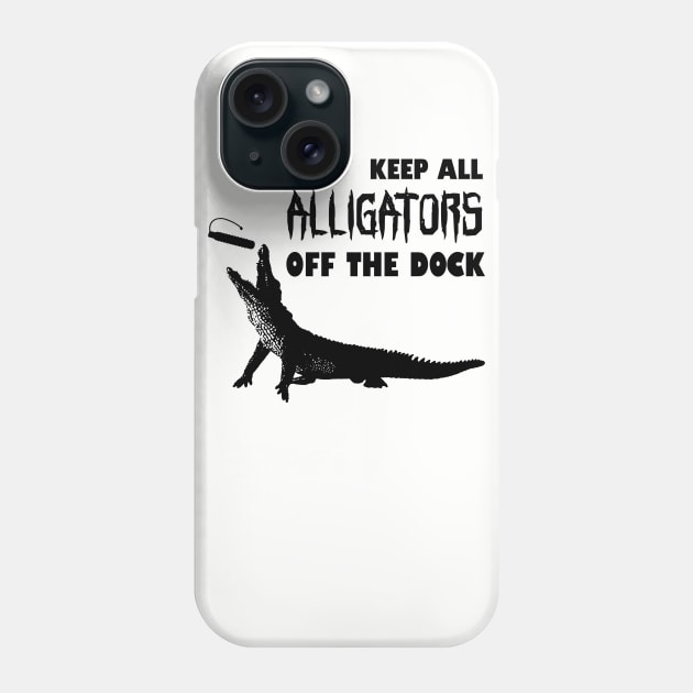 Dock Diving Gator - Black Phone Case by ApolloOfTheStars