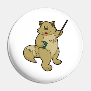 Dog as Teacher with Book & Pointer Pin