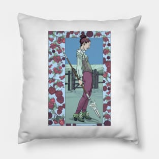 The Raspberry Knight Pillow