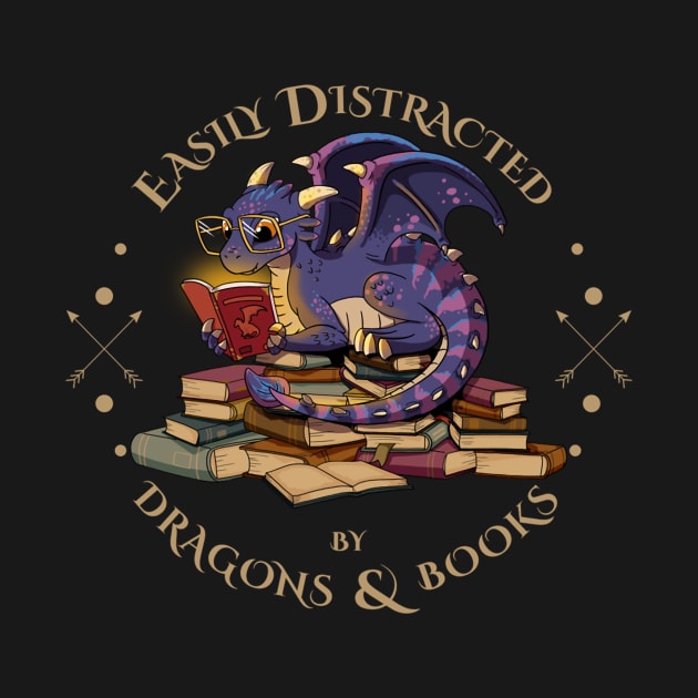 Easily Distracted By Dragons And Books by tabbythesing960