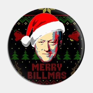 Bill Clinton Merry Clintmas Pin