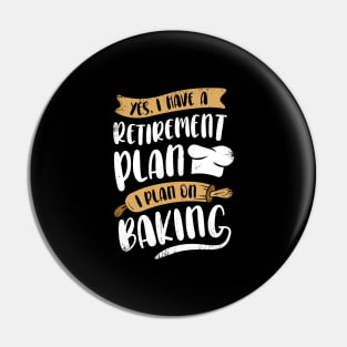 Baker Retirement Baking Lover Pensioner Gift Pin