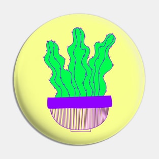 Green Cactus Plant Pin