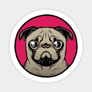 Sad Pug Magnet