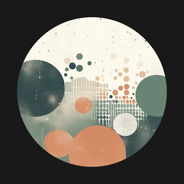 Light Bubbly Circles and Patterns Earthy Textured by yambuto