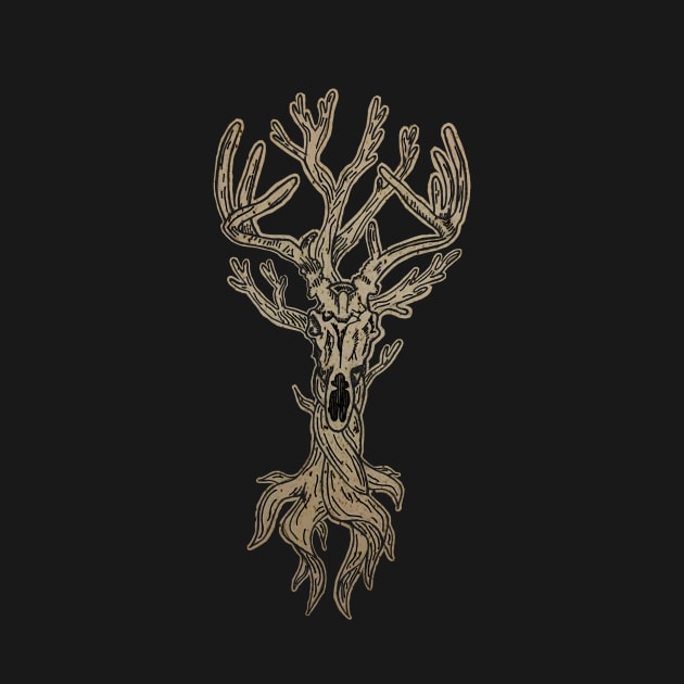 Deer Skull Tree by deadlydelicatedesigns