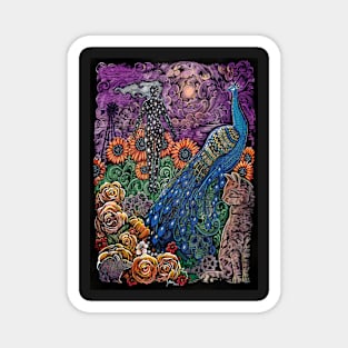 Stormy Peacock Magnet