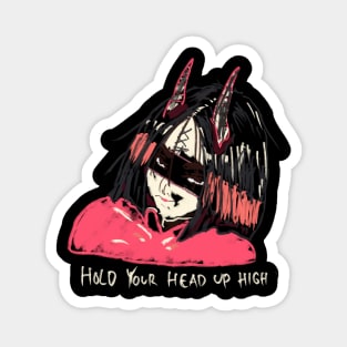 Hand Drawn “Hold Your Head Up High” Magnet