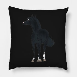 Black Horse Pillow