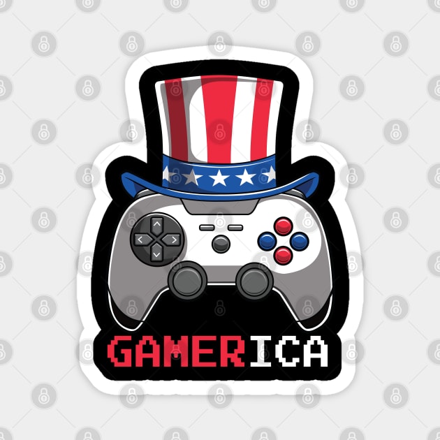 Gamerica Video Game Controller Uncle Sam Hat Magnet by HCMGift