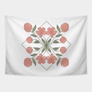 Floral Wallpaper Tapestry