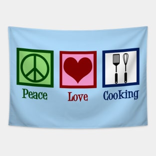 Peace Love Cooking Tapestry