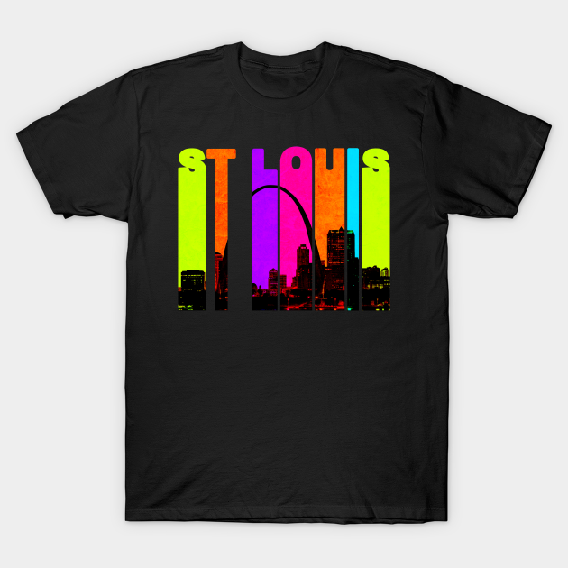 Discover Retro St Louis Missouri Cityscape Skyline - St Louis - T-Shirt