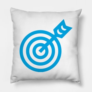 Bullseye, the Icon (Cyan) Pillow