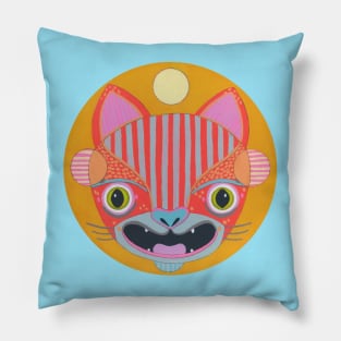 Orange Silly Scaredy Cat Pillow