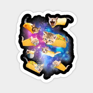 Burrito Pizza And Taco Cat In Space - Tacocat Tee Gift Idea Magnet