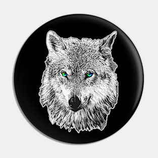 Wolf face Pin