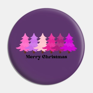 Merry Christmas pink trees Pin