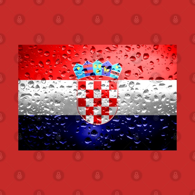 Flag of Croatia - Raindrops by DrPen