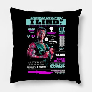 Commando 1985 infographic Pillow