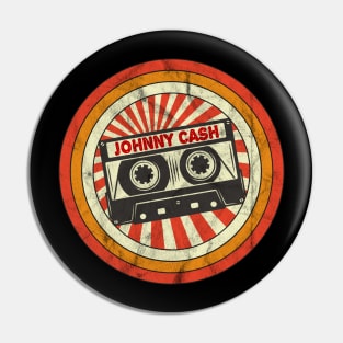 Johnny Proud Name Retro Cassette Vintage Pin