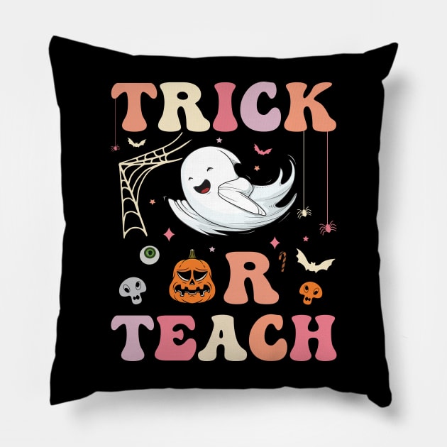 Trick Or Teach Funny cute halloween teacher Costume 2022 Pillow by ValareanCie