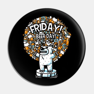Friday Beer Pin
