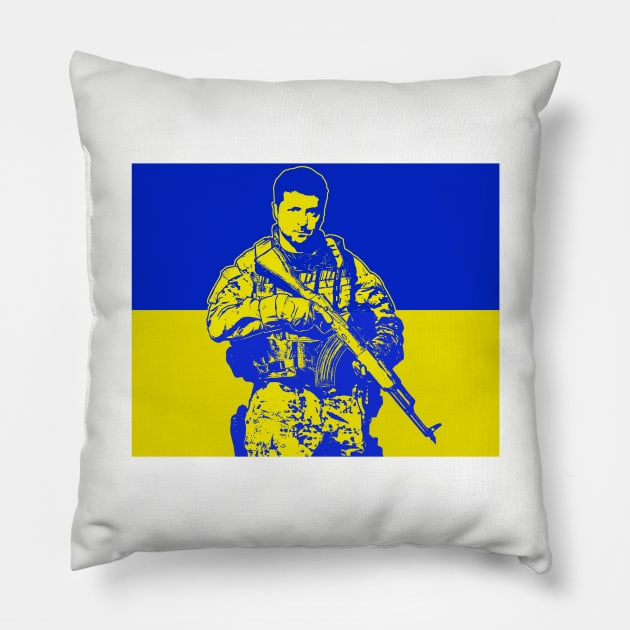 Ukraine Flag Pillow by teepublickalt69