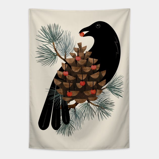 Bird & Berries Tapestry by littleclyde