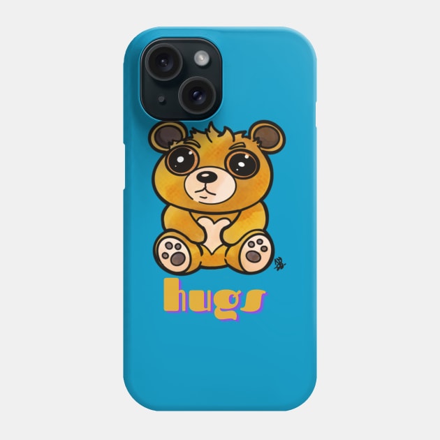 Kawaii Teddy Bear -  Hugs Phone Case by Alt World Studios