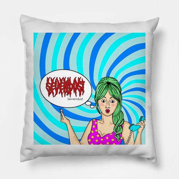 metal band vintage Pillow by effesart