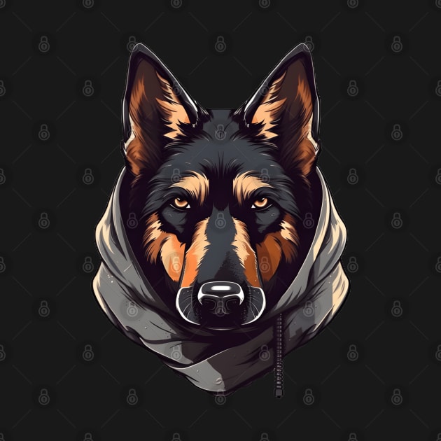 German Shepherd in a Hoodie by Sygluv