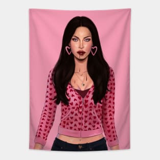 Jennifer’s Body Hearts y2k Check Tapestry