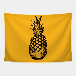 Pineapple fruit in grunge style Tapestry