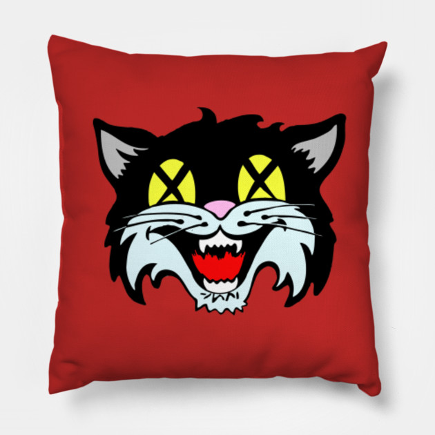 Lucky 13 Black Cat Pillow Teepublic