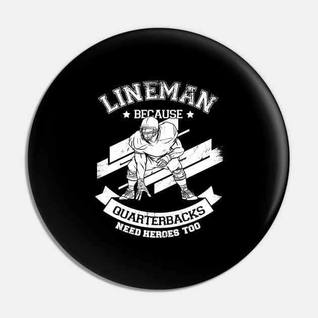 American Football Offensive Lineman Gift Pin by Dolde08