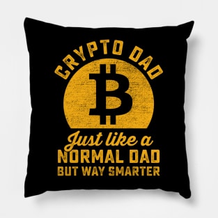 Crypto Dad - Proud Father of Cryptocurrency Enthusiasts Pillow