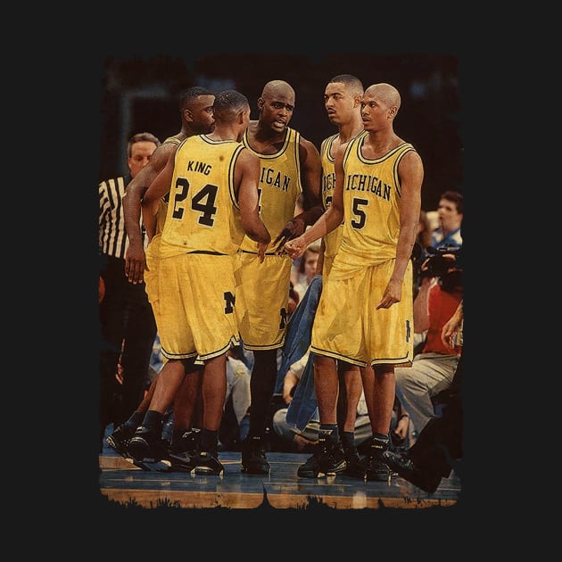 VINTAGE  michigan BASKETBALL 1 by SOEKAMPTI