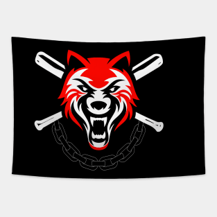 Wolf sport and fitness lovely blend drawing cute cool colorful Tapestry