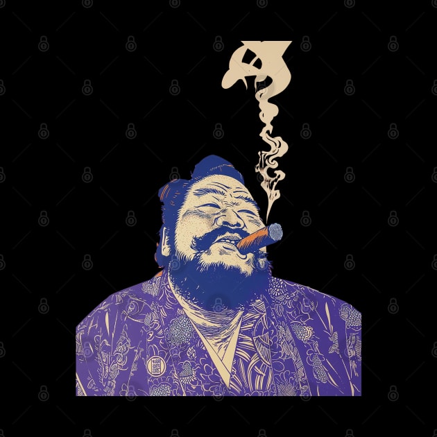 Puff Sumo: Smoking a Fat Robusto Cigar on a dark (Knocked Out) background by Puff Sumo