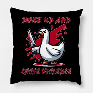 goose chose violence Pillow