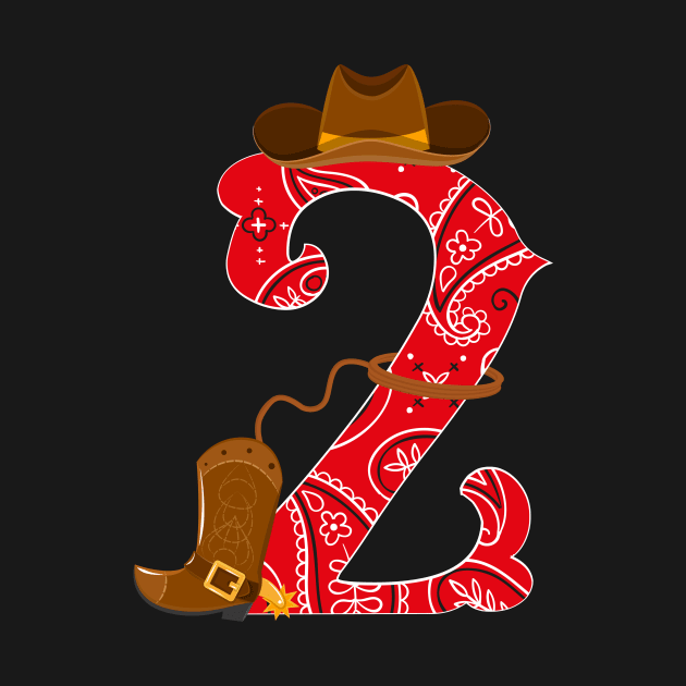 Kids 2nd Birthday Two Year Old Baby Cowboy Western Rodeo Party by HollyDuck
