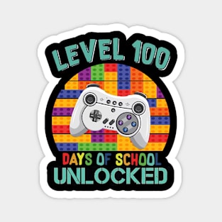 Kids Level 100 Days Unlocked 100th Day of School Boys Girls Magnet