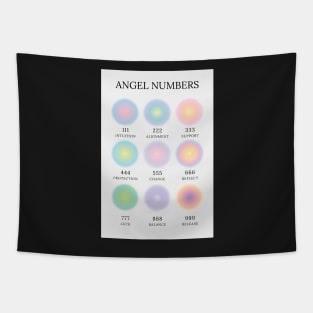 Angel Numbers Chart Aura Aesthetic Tapestry